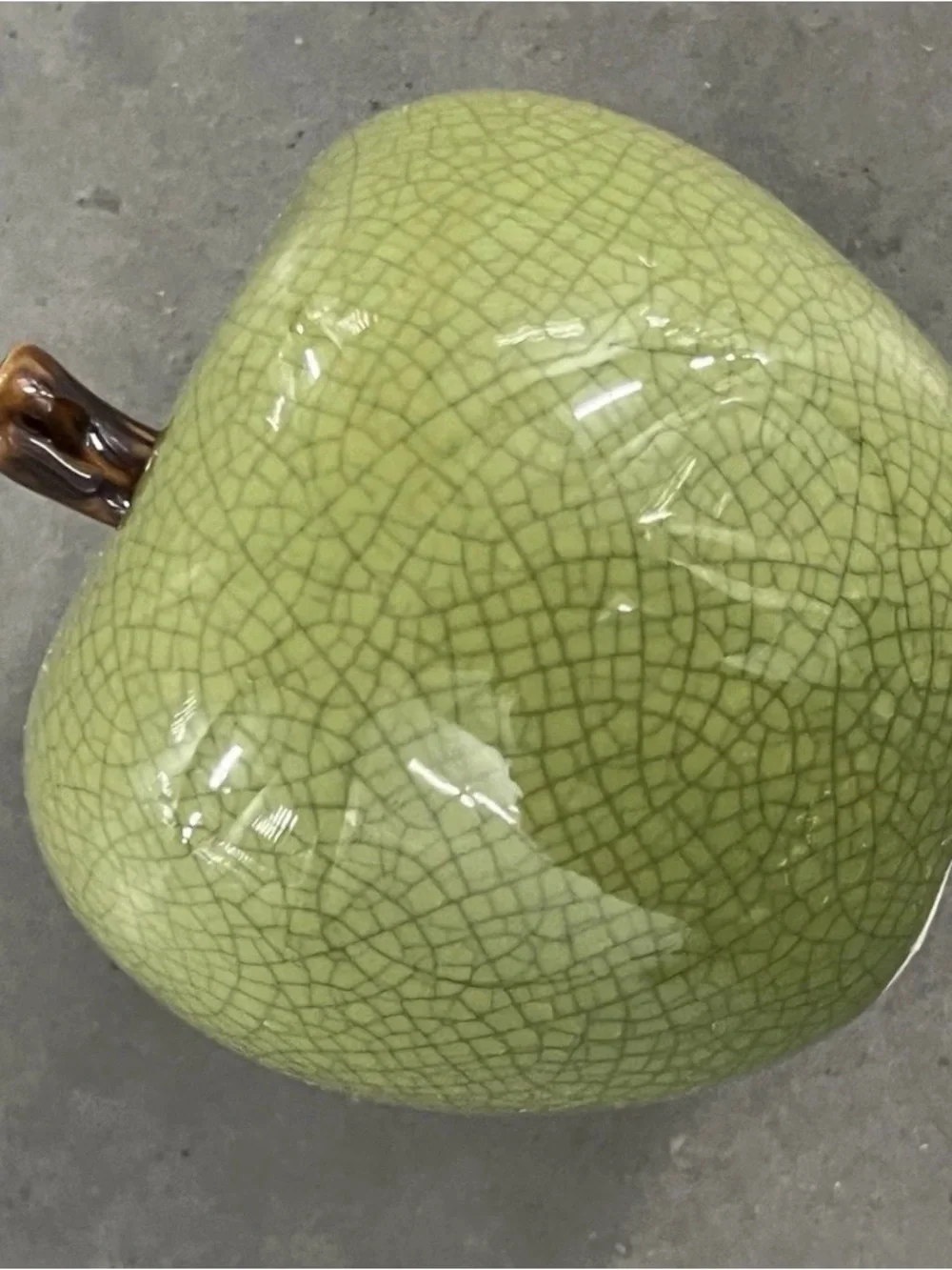 Green Ceramic Apple. Back to School. Teacher Gift. Education.